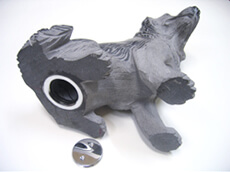 犬のお墓の胎内壷